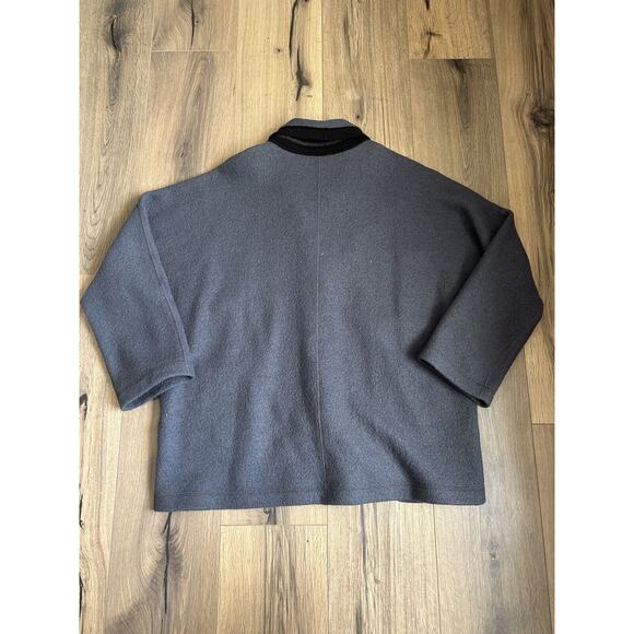 Babette Size Medium Boiled Wool Long Sweater Jacket Snap Closure Lagenlook - Picture 8 of 8